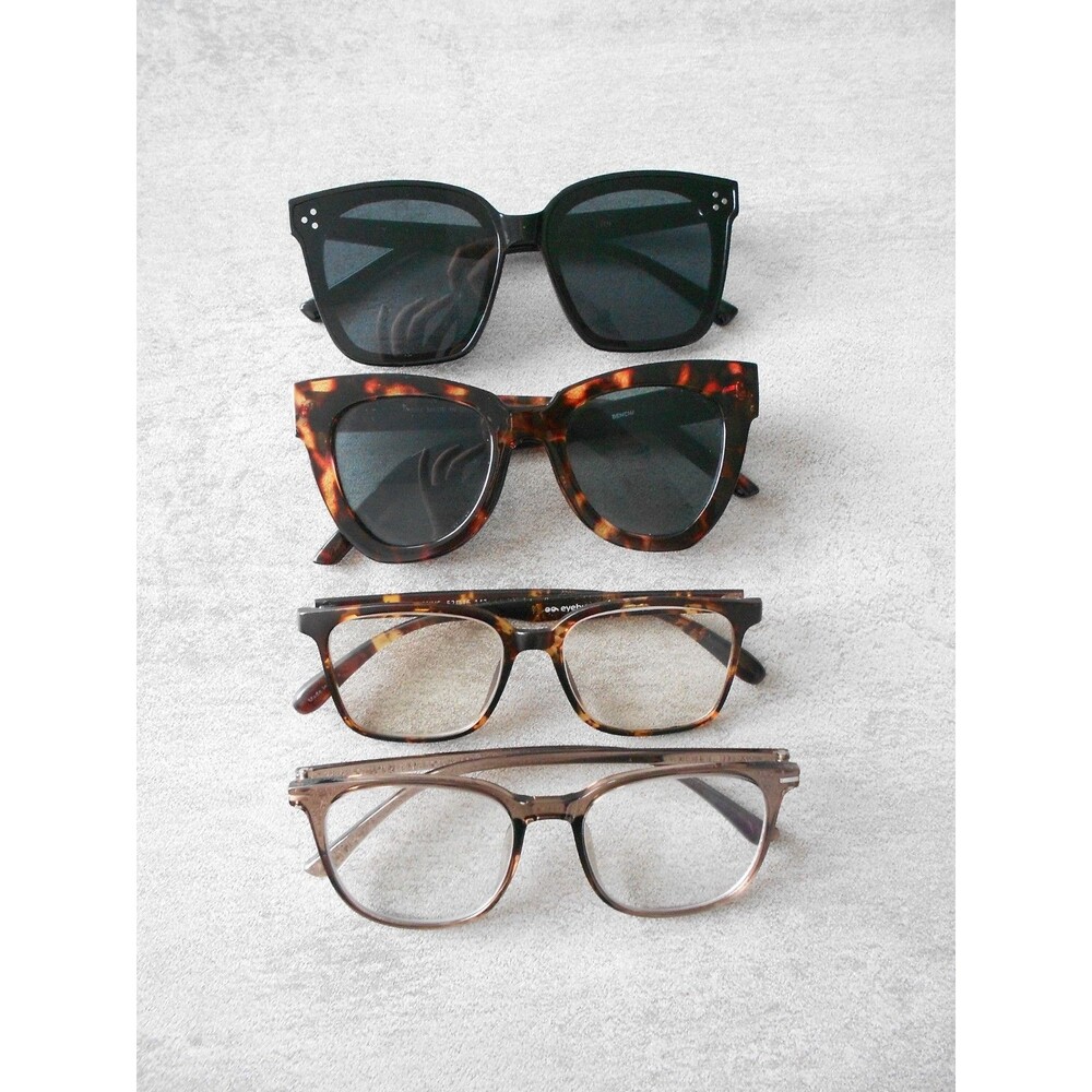 Lot of 4 Women Eyewear Sunglasses Glasses Frames Tortoise Black Bundle